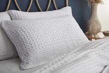 Load image into Gallery viewer, Caspian White Cotton Waffle Duvet Set

