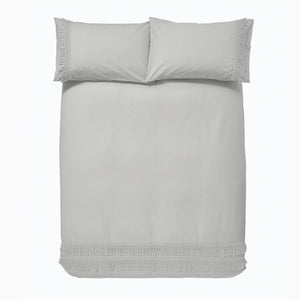 Izmir Tassel Silver Duvet Set