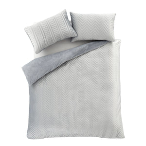 So Soft Velvet Zig Zag Pinsonic Duvet Set