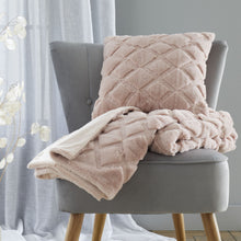 Load image into Gallery viewer, Cosy Diamond Filled Cushion - Blush
