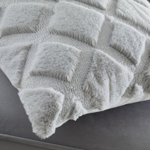 Cosy Diamond Filled Cushion - Silver