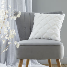 Load image into Gallery viewer, Cosy Diamond Filled Cushion - White
