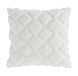 Cosy Diamond Filled Cushion - White