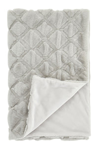 Cosy Diamond Throw - Silver