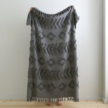 Load image into Gallery viewer, Kabeli Tufted Charcoal Throw
