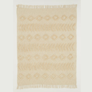 Kabeli Tufted Ecru Throw