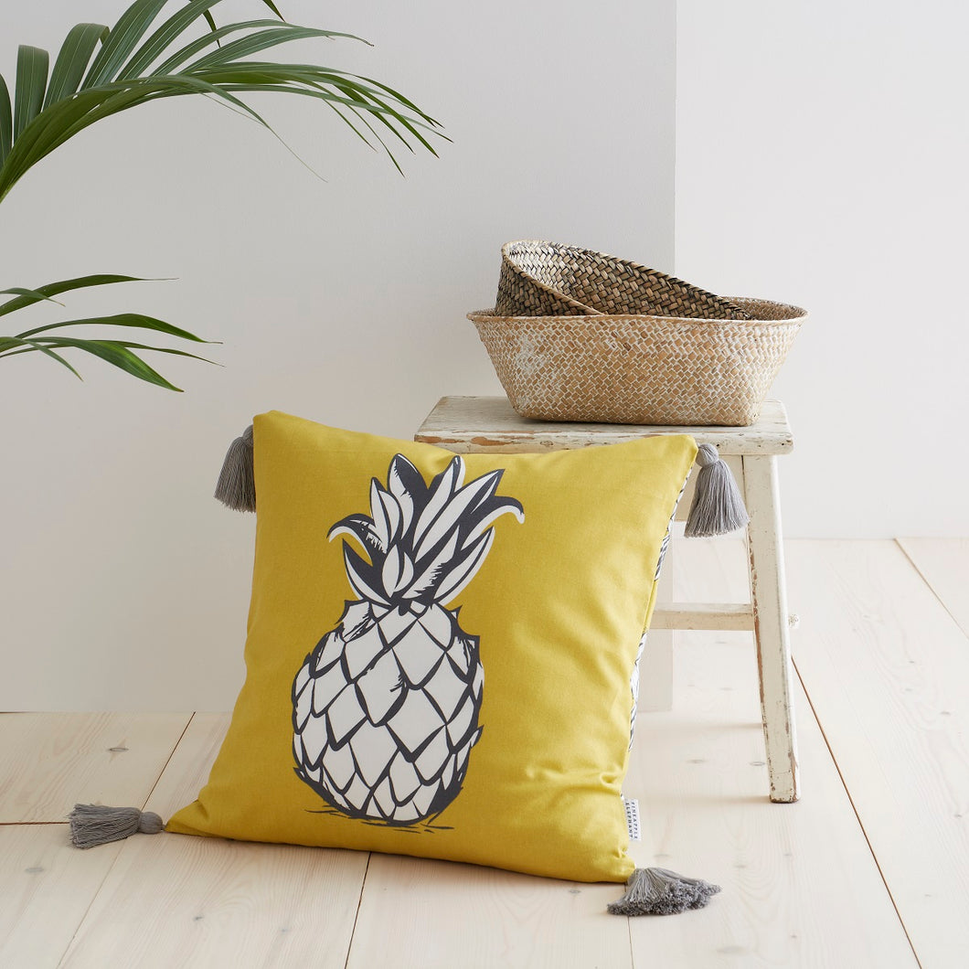 Tupi Pineapple Filled Outdoor Cushion