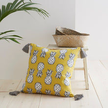 Load image into Gallery viewer, Tupi Pineapple Filled Outdoor Cushion
