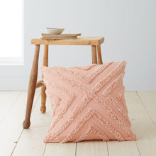 Load image into Gallery viewer, Diamond Blush Tufted Filled Cushion
