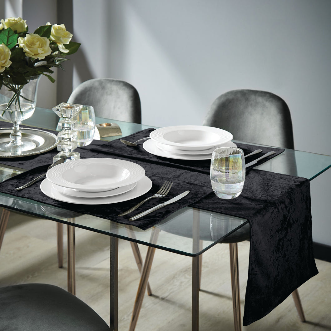 Grey velvet hot sale table runner