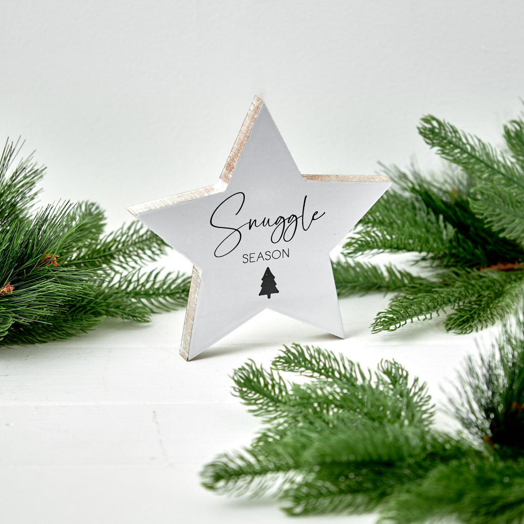 Wooden Christmas Star - White (20cm)
