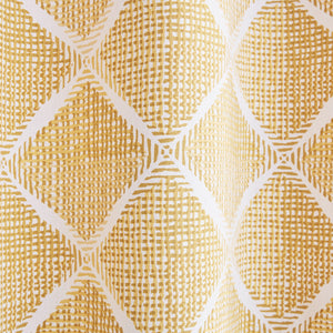 Geo Textured Diamond Eyelet Curtains - Ochre