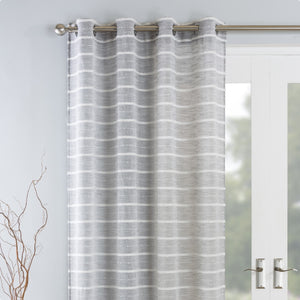 Antigua Grey Eyelet Voile Panel