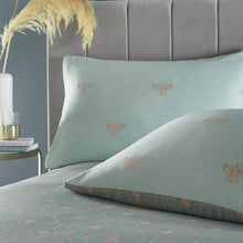 Load image into Gallery viewer, Bee Geometric Duvet Set - Eau De Nil (Pale Green)
