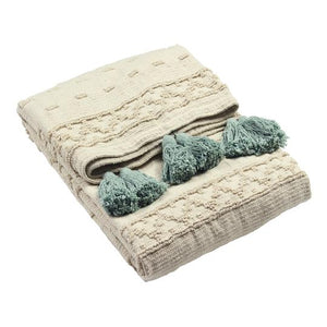 Boho Natural/Seafoam Throw