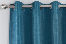 Load image into Gallery viewer, Bondi Teal Eyelet Curtains
