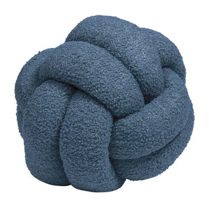 Boucle Knot Cushion - Blue