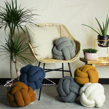 Load image into Gallery viewer, Boucle Knot Cushion - Silver
