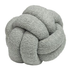 Boucle Knot Cushion - Silver