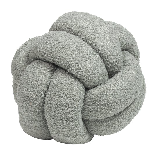 Boucle Knot Cushion - Silver
