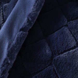 Cosy Diamond Throw - Navy