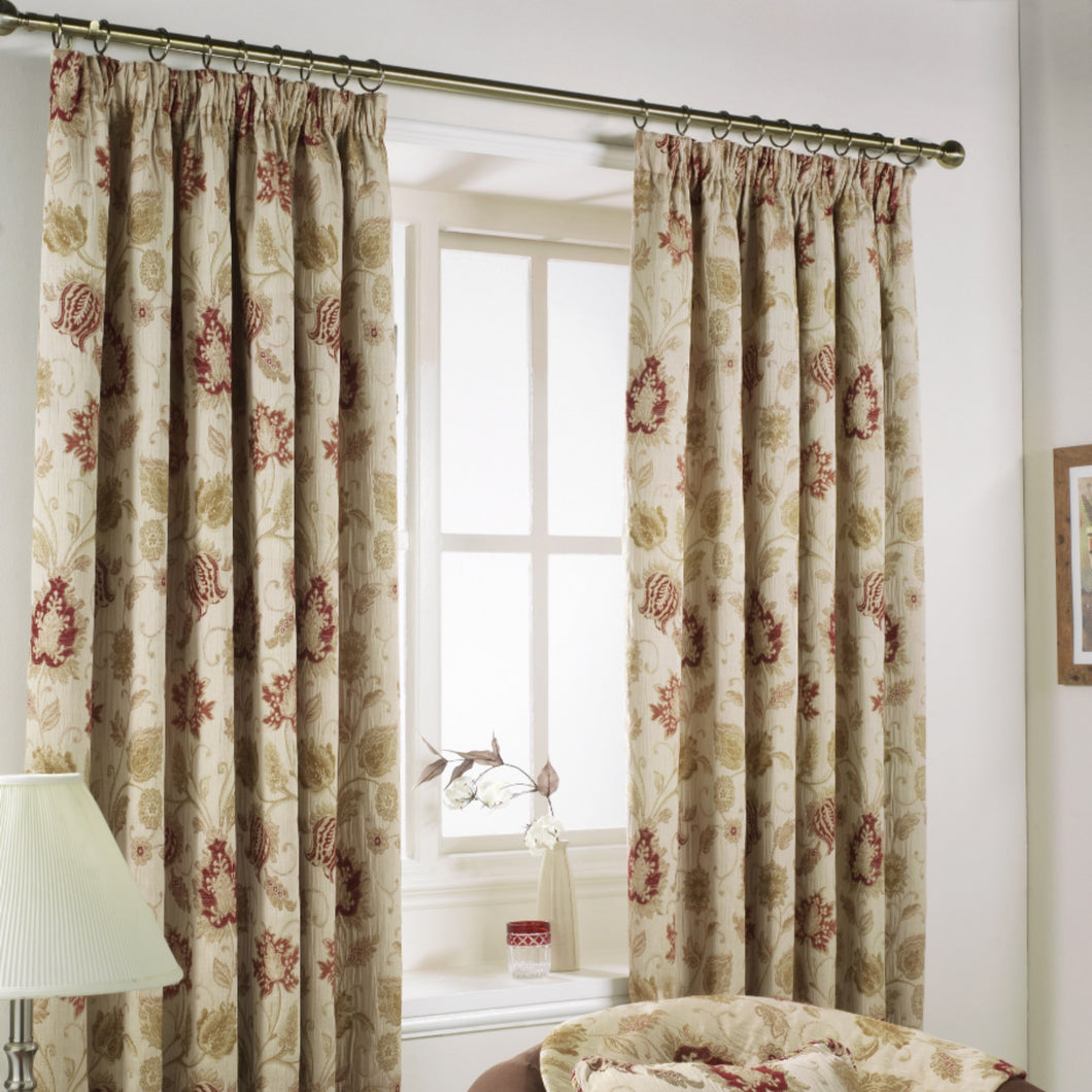Balmoral Champagne Tape Top Curtains