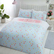 Load image into Gallery viewer, *Be Pretty Blush Sky Blue Duvet Set (SINGLE AND DOUBLE)

