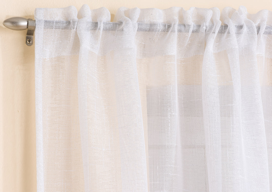 Casablanca White Slot Top Voile Panel