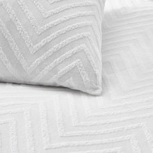 Load image into Gallery viewer, *Chevron White Cotton Duvet Set (SINGLE)
