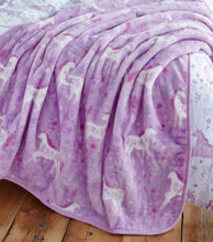 Load image into Gallery viewer, Folk Unicorn Fleece Throw
