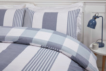 Load image into Gallery viewer, Chambray Blue Eco Friendly Duvet Set
