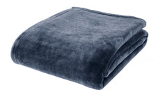 Load image into Gallery viewer, Extra Large Raschel Super Soft Fleece Throw - Navy
