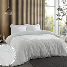 Load image into Gallery viewer, Chevron Clipped Jacquard - White
