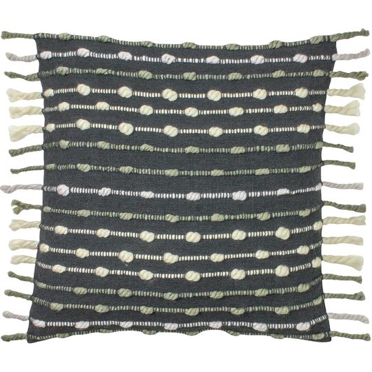 Dhadit Stripe Charcoal/Natural Cushion Cover