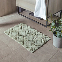 Load image into Gallery viewer, Diamond Tufted Bath Mat Sage Green
