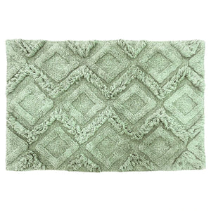 Diamond Tufted Bath Mat Sage Green