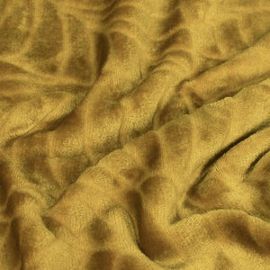 Folio Botanical Fleece Throw - Mustard