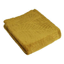 Load image into Gallery viewer, Folio Botanical Fleece Throw - Mustard
