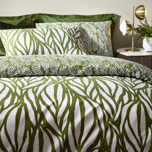 Frond Olive Green Duvet Set