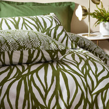 Load image into Gallery viewer, Frond Olive Green Duvet Set
