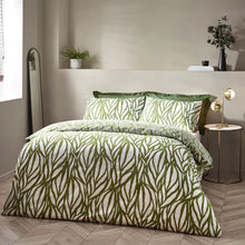 Load image into Gallery viewer, Frond Olive Green Duvet Set
