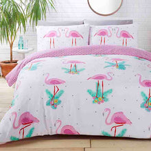 Load image into Gallery viewer, Flamingo King Duvet Set
