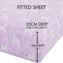 Load image into Gallery viewer, Folk Unicorn Fitted Sheet
