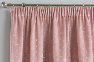 Gemini Blush Tape Top Curtains