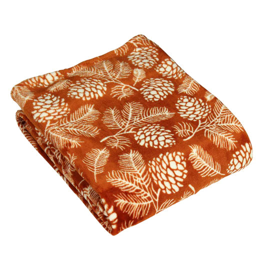 Irwin Rust Fleece Throw