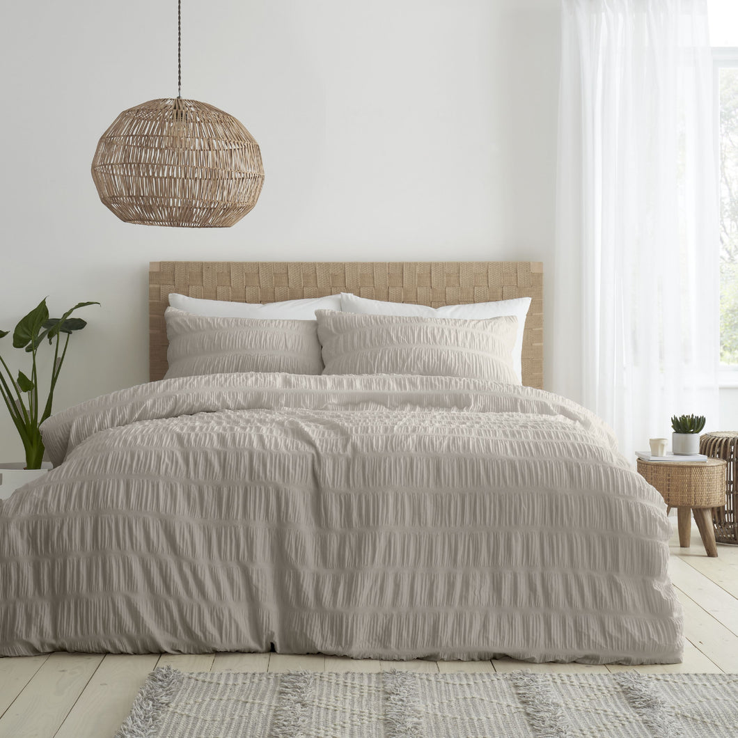Seersucker Duvet Set - Natural