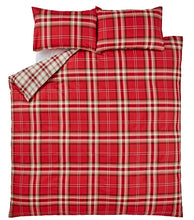Load image into Gallery viewer, Kelso Check Duvet Set - Red
