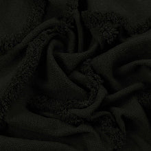 Load image into Gallery viewer, Jakarta Black Tufted Woven Throw
