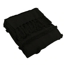 Load image into Gallery viewer, Jakarta Black Tufted Woven Throw
