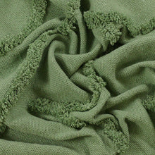 Load image into Gallery viewer, Jakarta Moss Green Tufted Woven Throw

